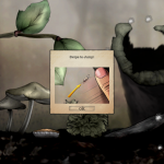 【離れた場所に飛び移るには、指でスワイプする】