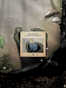 【ポータルは青い無数の光の輝きで表現され、この中に蜘蛛が移動すると次のレベルへと切り替わる】