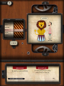 【味わいのあるアニメーションにより、句動詞の意味が解き明かされる】